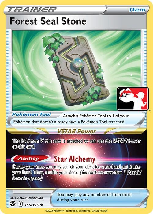 Silver Tempest Forest Seal Stone [Prize-Pack] Pokémon card